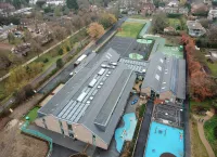Solar panel installation at The Rusell School, Richmond England