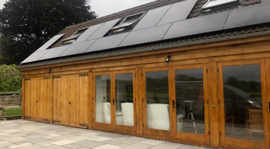 Domestic solar panel installation